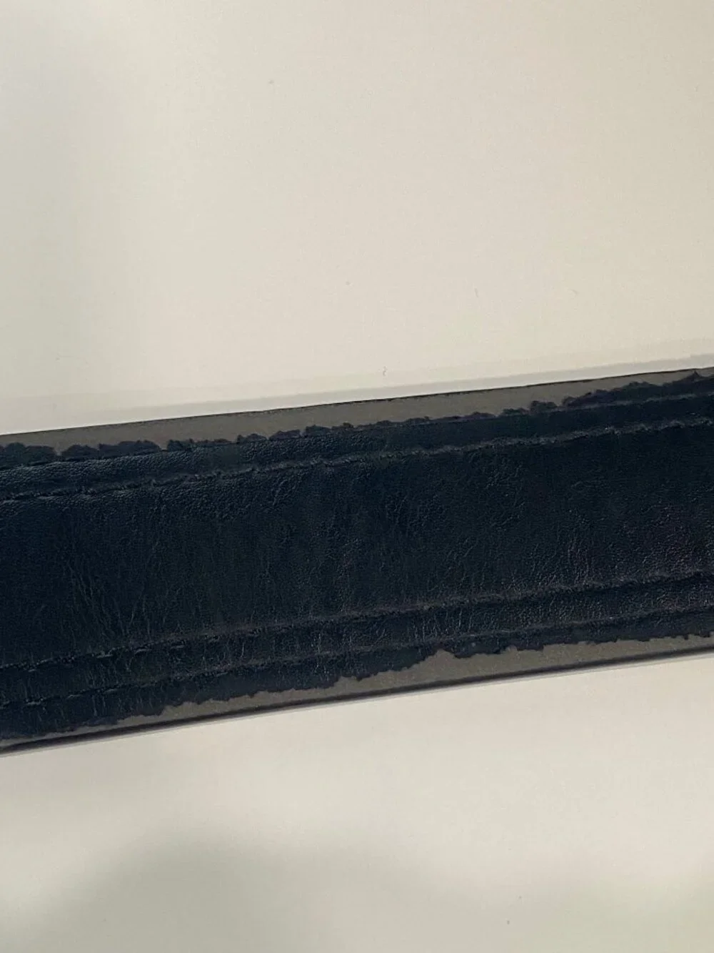 Levi's Synthetic Leather Belt Black Size L 38-40 Work Dress Silver Buckle 1.5
